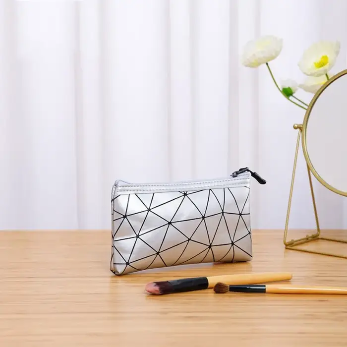 Sac cosmétique étanche en cuir PU