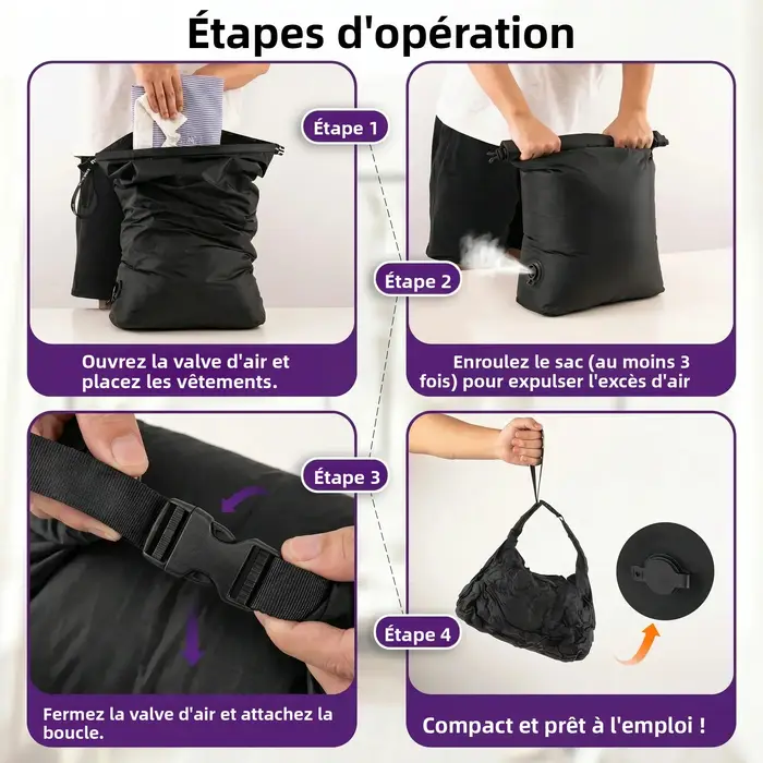 Sac de compression de voyage