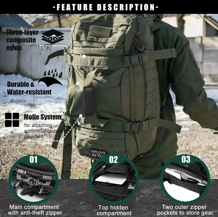 30L 45L 80L sac polochon de voyage sac à dos tactique militaire avec sangle réglable sac de week-end pour hommes femmes 