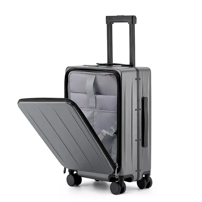 Bagage à cadre en aluminium résistant aux chutes, bagage d'embarquement, valise de voyage, boîte à m