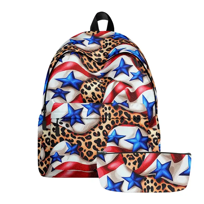 Sac à dos imprimé à rayures étoiles patriotiques