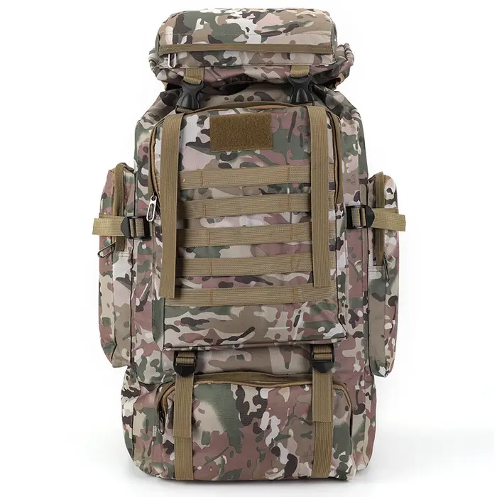 80L randonnée sac à dos alpinisme sac d'escalade sacs à dos tactiques étanche escalade sac à dos voyage accessoires