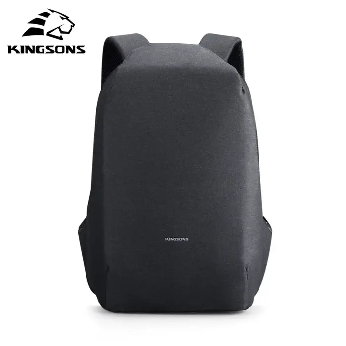 Kingsons sac à dos antivol hommes 15.6 pouces ordinateur portable 180 degrés ouvert W USB charge sac d'école étanche