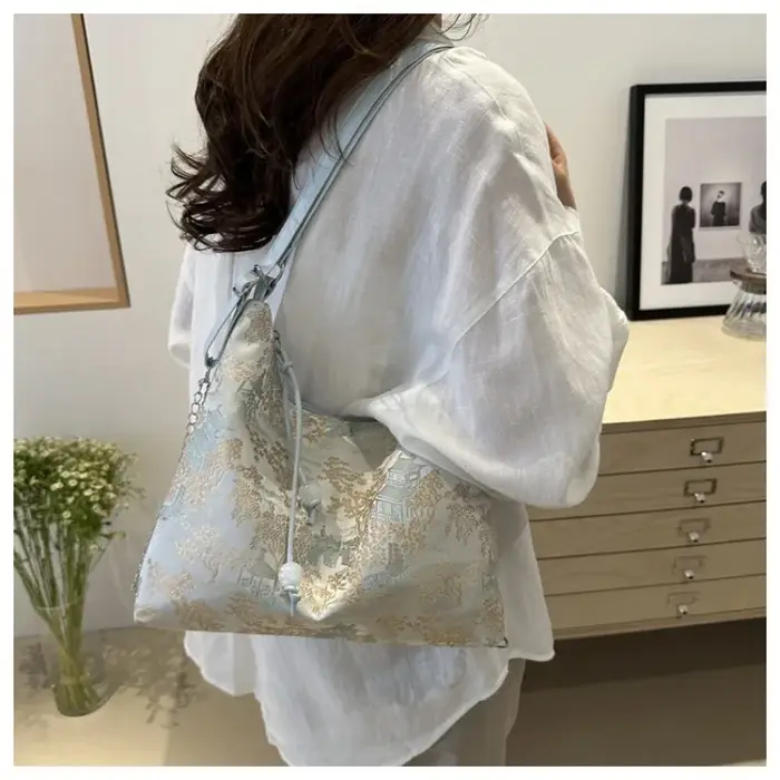Sac à dos élégant de Style chinois, grande capacité, polyvalent, sac à bandoulière pour femmes, brod
