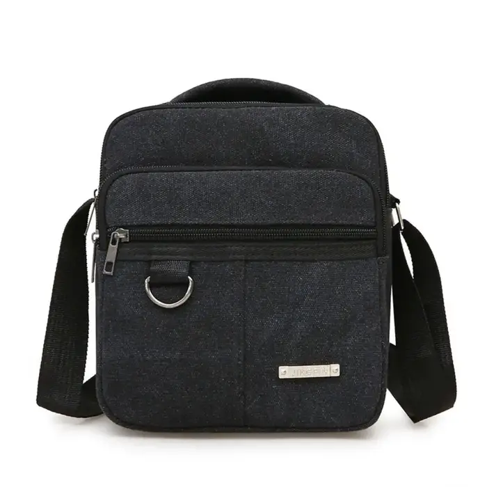 Sac à bandoulière en toile pour hommes, sacoche à bandoulière de grande capacité, sacs à main multif