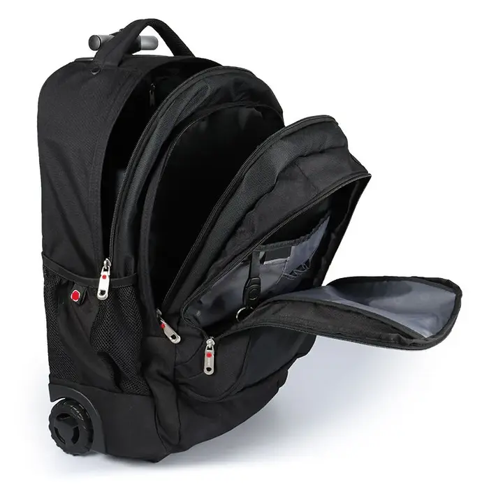 Sac de voyage à roulettes de grande capacité pour hommes et femmes, valise d'embarquement multifonctionnelle SR, marque suisse