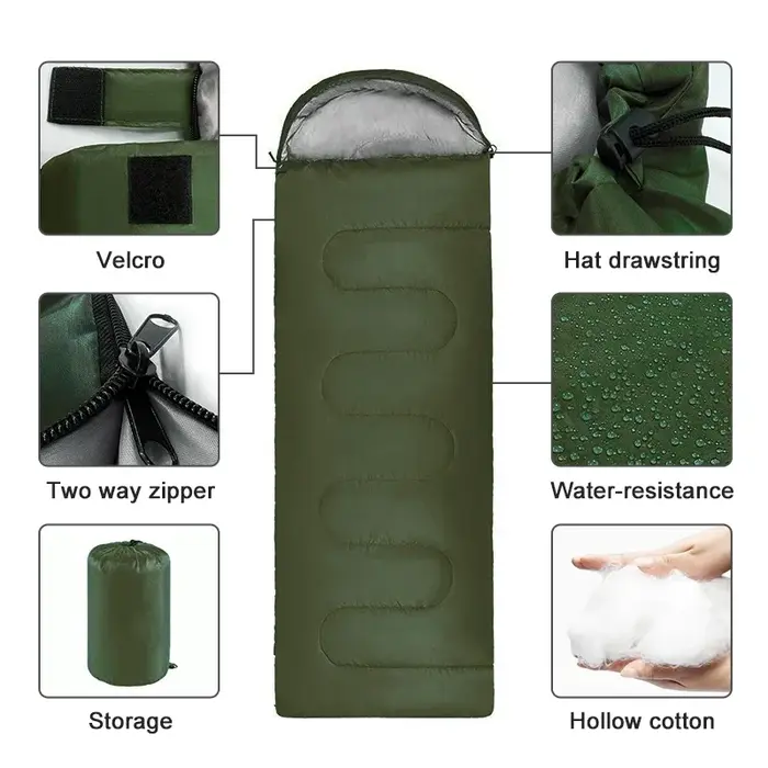 Sac de couchage de camping ultraléger imperméable 4 saisons
