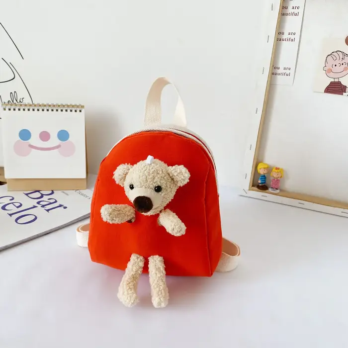 Sac à Dos en Peluche pour Enfants de Maternelle, Interrupteur Cartoon Mignon pour Bébés, Nouveau-Nés