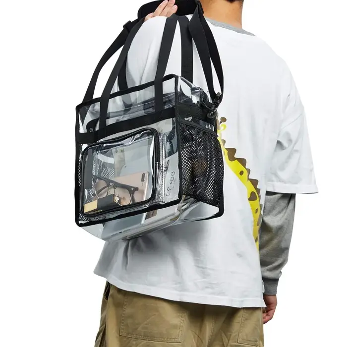 Sac fourre-tout transparent robuste en PVC