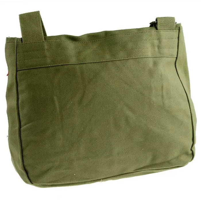 Sac en toile vintage à l'ancienne, sacoche militaire en poudre