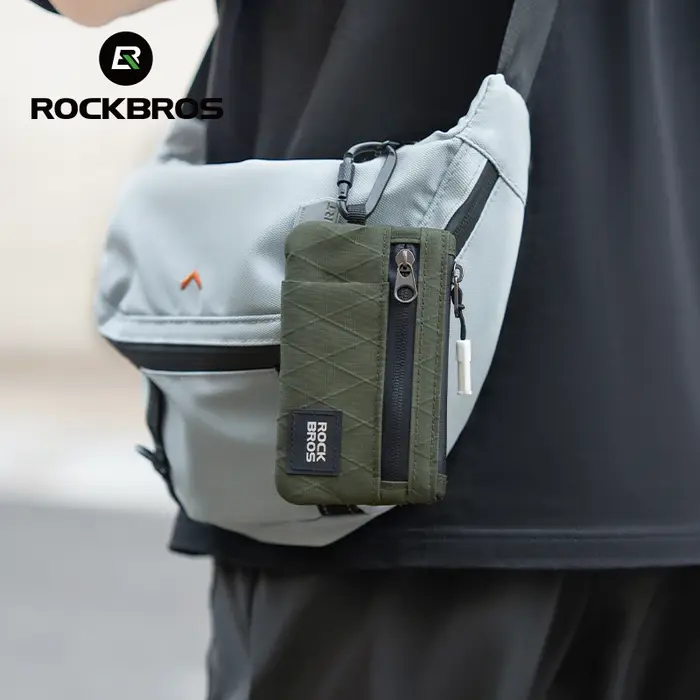 ROCKBROS sac de téléphone de cyclisme sac à main Portable léger boucle suspendue sac de carte multifonction article de stockage portefeuille sac de trajet