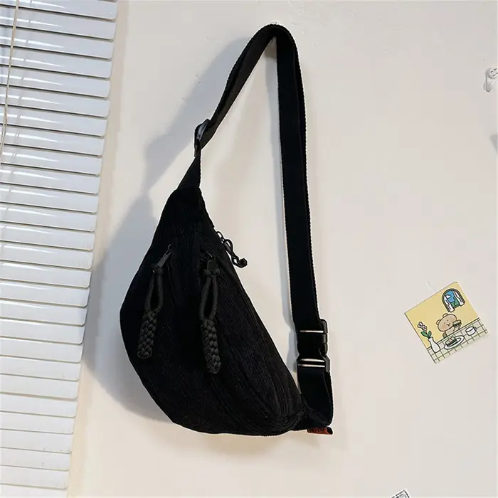 Sac Banane en Velours Côtelé pour Femme