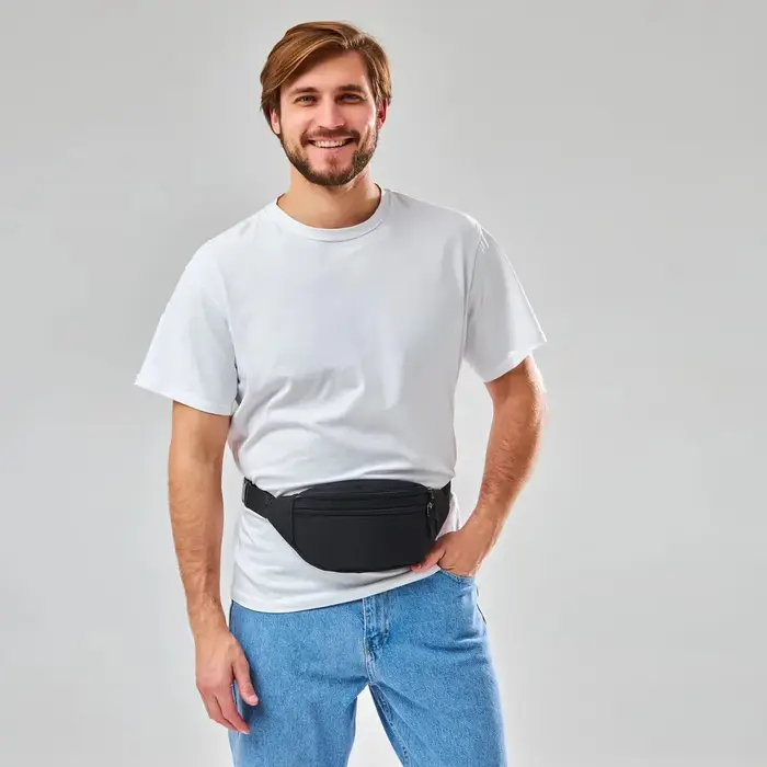 Sac de poitrine noir pour hommes et femmes