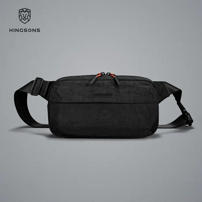 Sac de poitrine Kingsons pour hommes et femmes, sac à bandoulière imperméable avec fermeture éclair