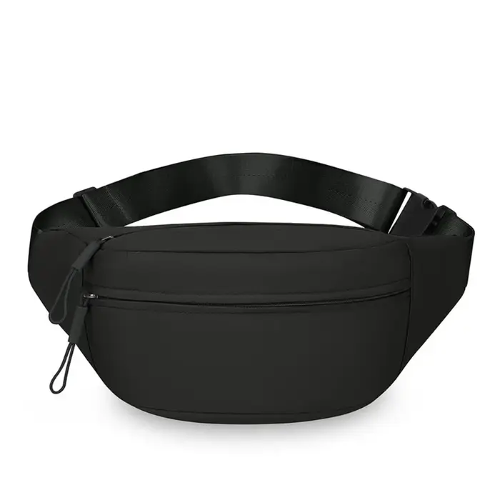 Nouvelle sacoche de taille unie imperméable à double compartiment, sac bandoulière à double poche, s