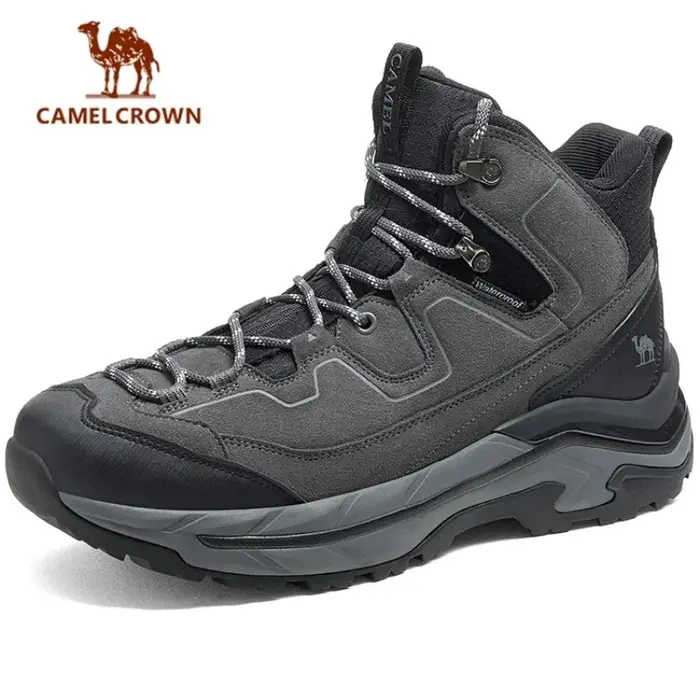 GOLDEN CAMEL – bottes de randonnée pour hommes, mi-hautes, absorbant les chocs, imperméables, antidé