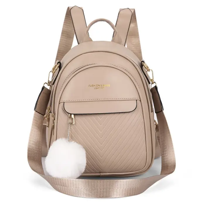 Petit sac à dos carré en cuir PU