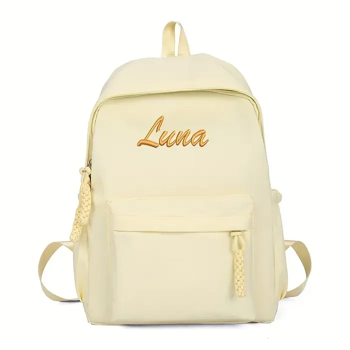 Sac à dos pour enfant avec nom personnalisable, grande capacité pour l'école et le cadeau, sac à dos