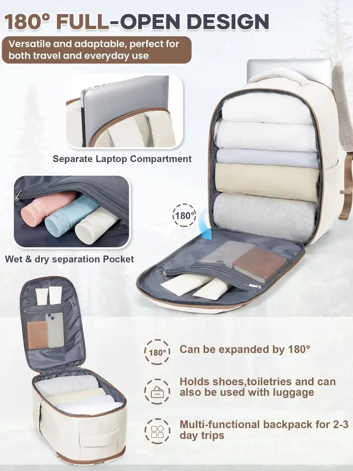 Sac à dos de voyage pour avion 45x36x20 pour bagages à main Easyjet
