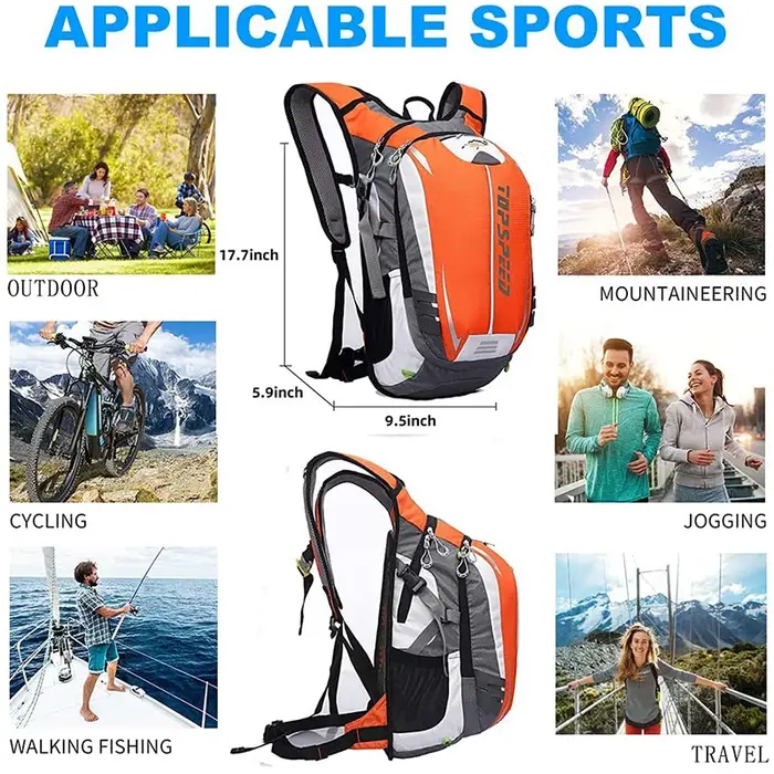 18L ultraléger Sports de plein air sac à dos pour l'escalade randonnée course cyclisme sac à dos étanche hydratation