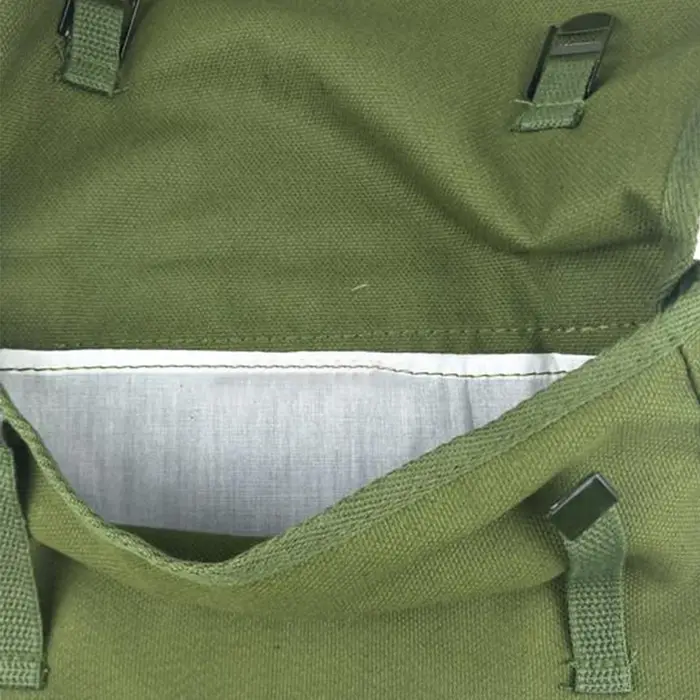 Sac en toile vintage à l'ancienne, sacoche militaire en poudre