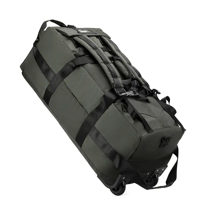 Sac de sport roulant 80L avec roulettes Sac de voyage pliable robuste de 31 pouces Bagage à roulette