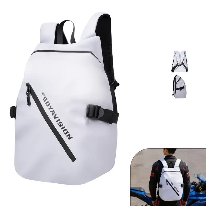 Sac à dos pour casque de moto, sac à dos de moto, sac de voyage imperméable léger pour motard, grand