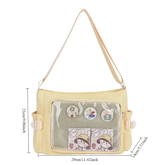 Sac à bandoulière de style collège pour filles