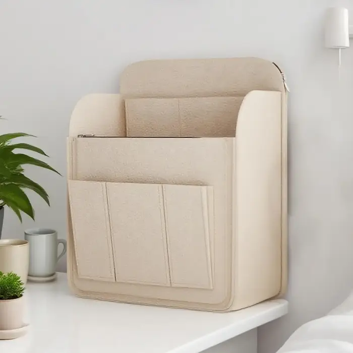 Sac intérieur multi-poches pour sac à dos, en fibre de laine durable, grande capacité, sac de rangement portable pour voyage, compatible Longchamp