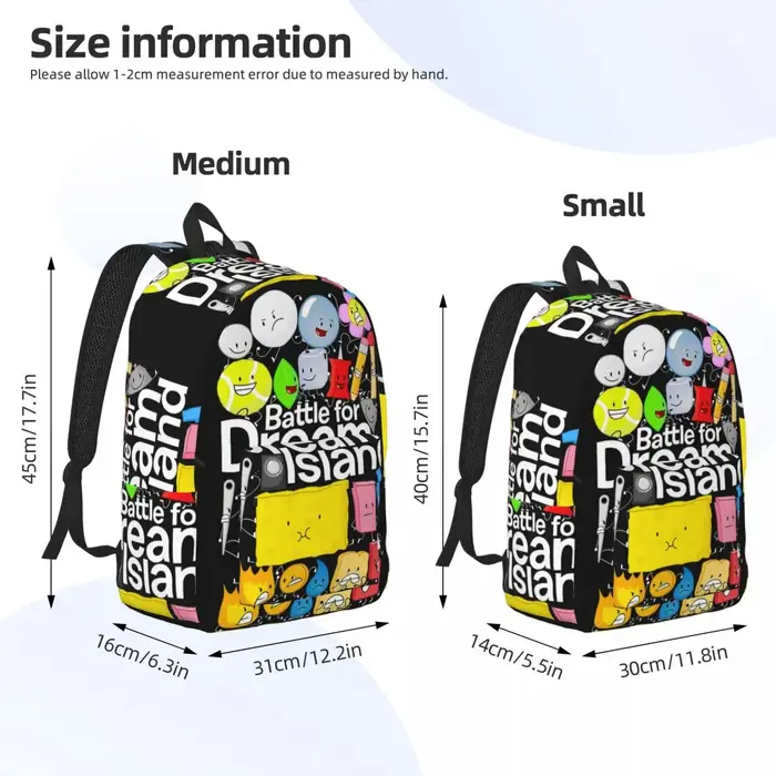 BFDI affiche étudiant sac à dos sac d'école randonnée voyage sac à dos pour hommes femmes mode Bookbag sacs à bandoulière