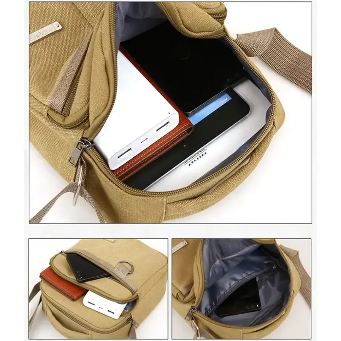 Sac à bandoulière en toile pour hommes