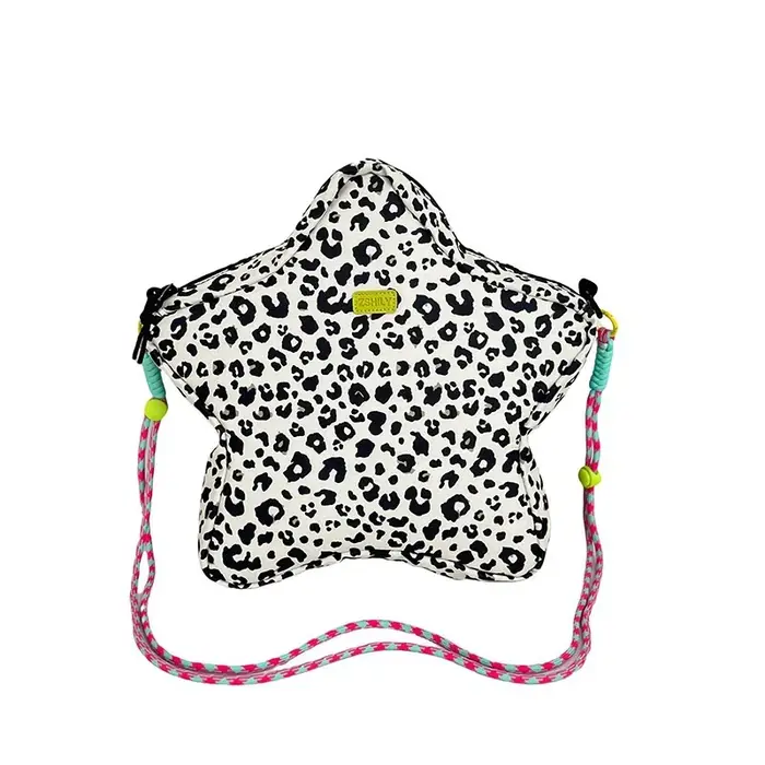 Sac à dos en forme d'étoile imprimé léopard pour femmes, sac à dos décontracté pour voyage, sac à ba