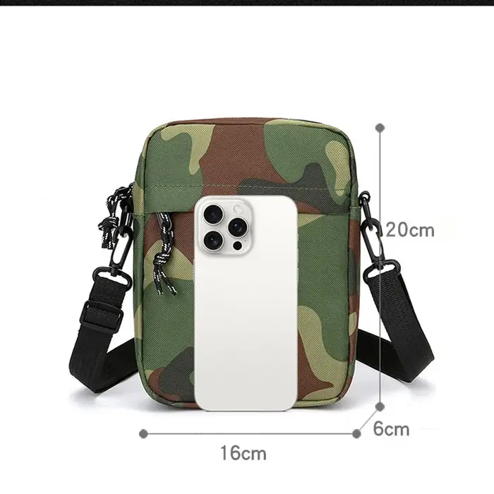Sac à bandoulière carré en Nylon pour hommes