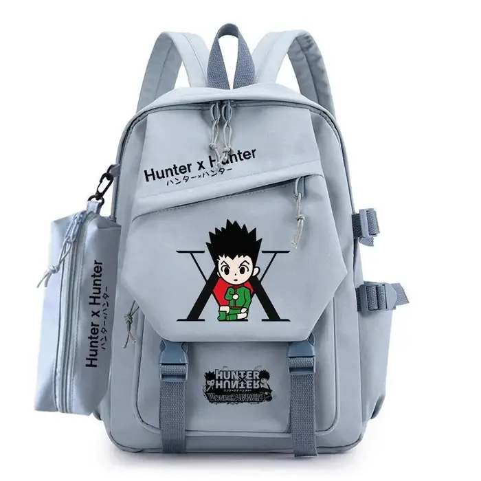 30 × 14 × 43 cm noir, Hunter x Hunter, sacs d'école pour étudiants enfants adolescents, sacs à dos A