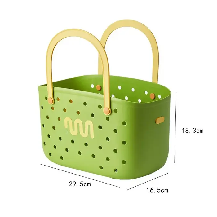 Sac de plage en dopamine, panier de bain portable, panier à provisions à vidange, panier de rangemen