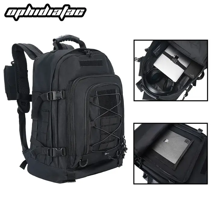 Sac à dos de randonnée en plein air multifonctionnel et de grande capacité OPHIDIANTAC doté d'une conception d'épaule ergonomique et de fonctionnalité tac