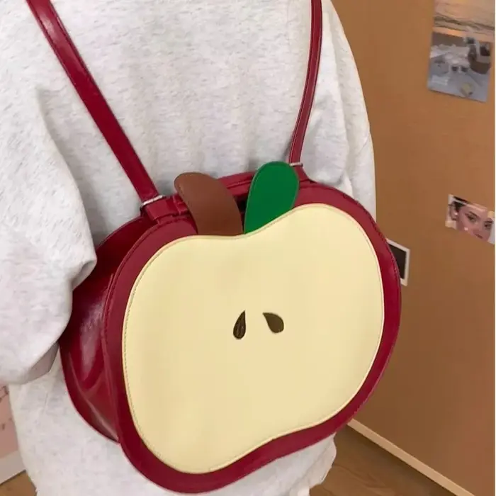 Nouveau Sac à Dos Scolaire Motif Pomme 2026