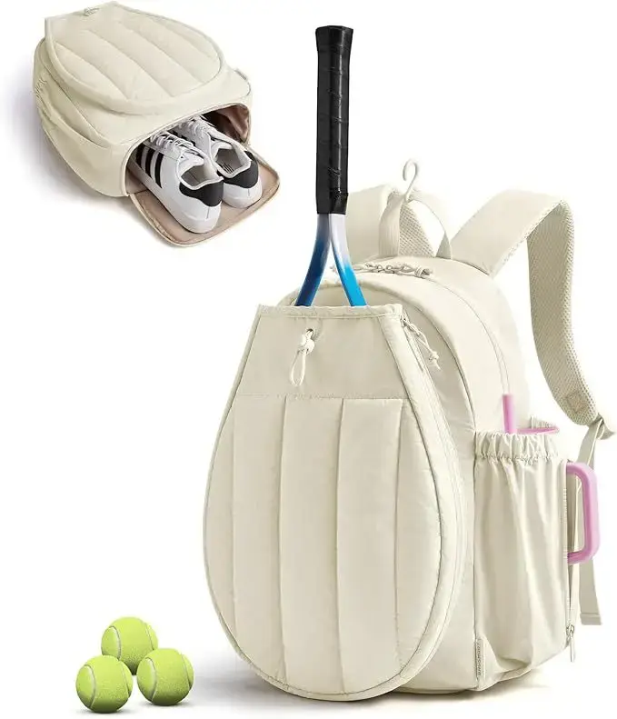 Sac de raquette rose 20L pour 2 raquettes de tennis