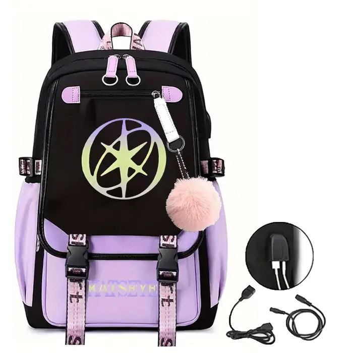 Sac à dos imprimé Katseye pour filles