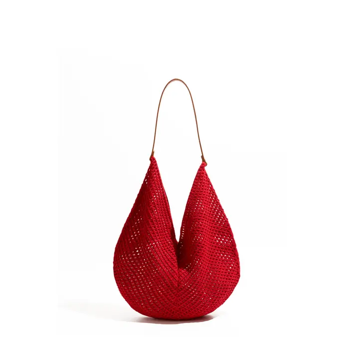 MABULA décontracté tissé plage grande capacité sac à bandoulière ample évider tissage sous les bras sacs vacances fourre-tout sac à main pour les femmes
