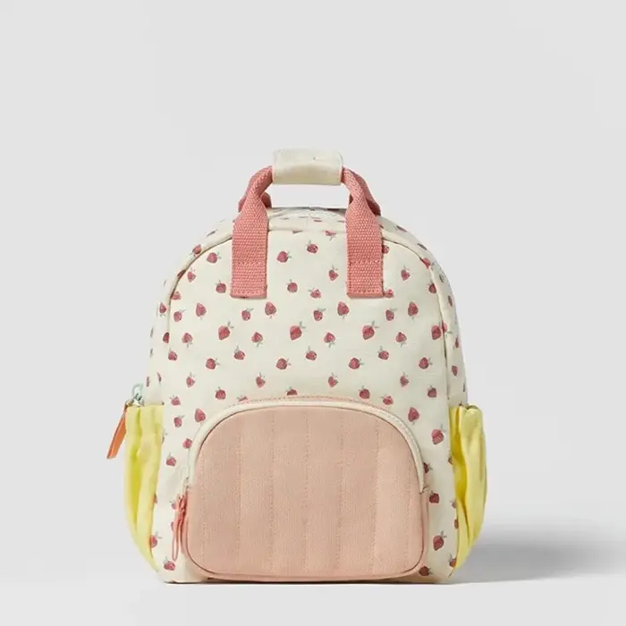 Nom de broderie personnalisé Strawbreey filles école sac à dos maternelle cartable déjeuner sac four