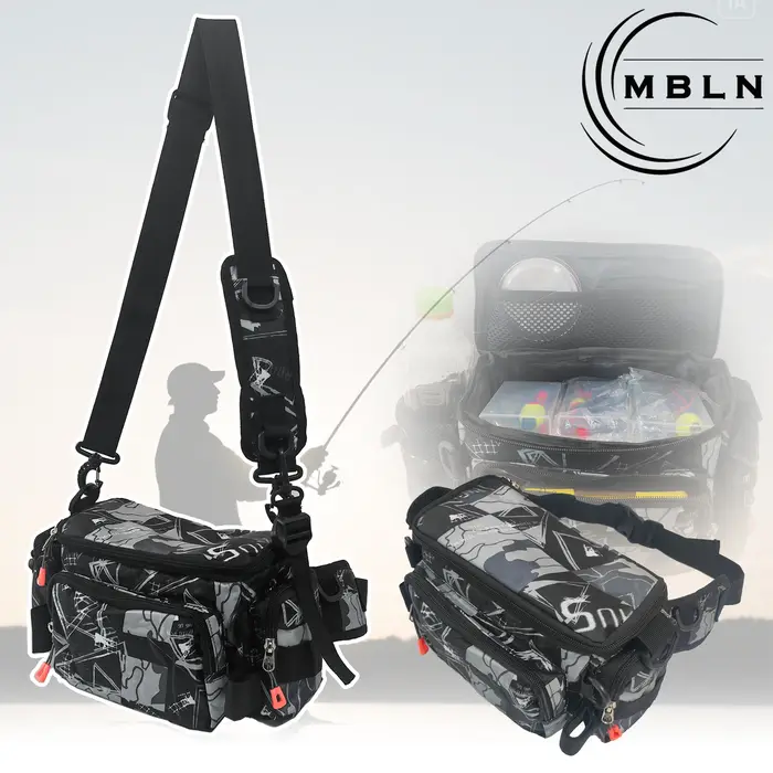MBLN Sac à bandoulière pour leurres avec sangle rembourrée respirante