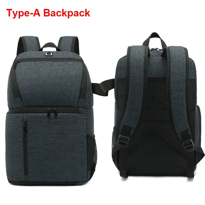 Sac à dos pour appareil photo reflex numérique avec trou pour écouteurs, étanche, pour photographie en extérieur, sac de voyage pour ordinateur portable, trépied et objectif
