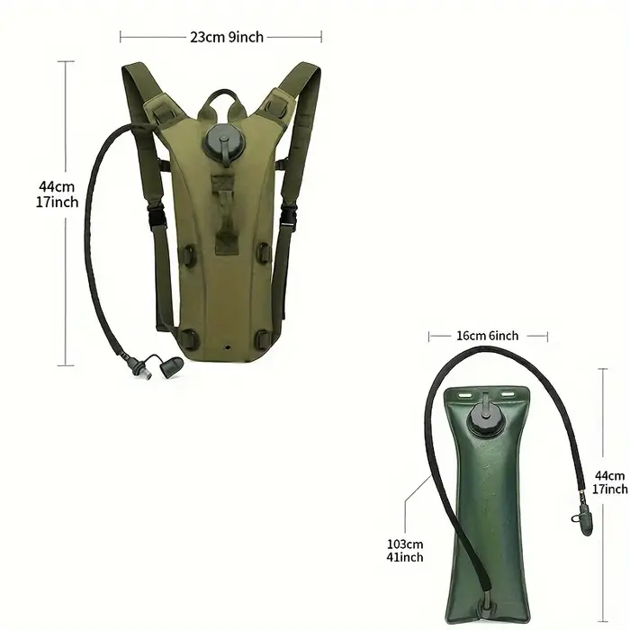 Sac à dos d'hydratation pour la randonnée longue distance en plein air avec 2 clips de fixation de tuyau gratuits