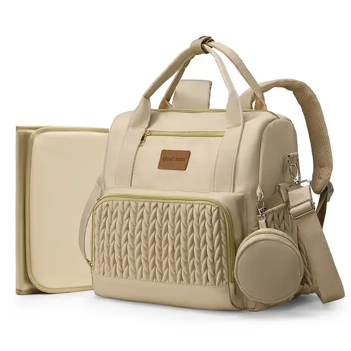 Sac à dos pour couches, sacs à langer multifonctionnels, sac à dos de voyage avec sangles pour poussette et étui pour sucette, unisexe et élégant