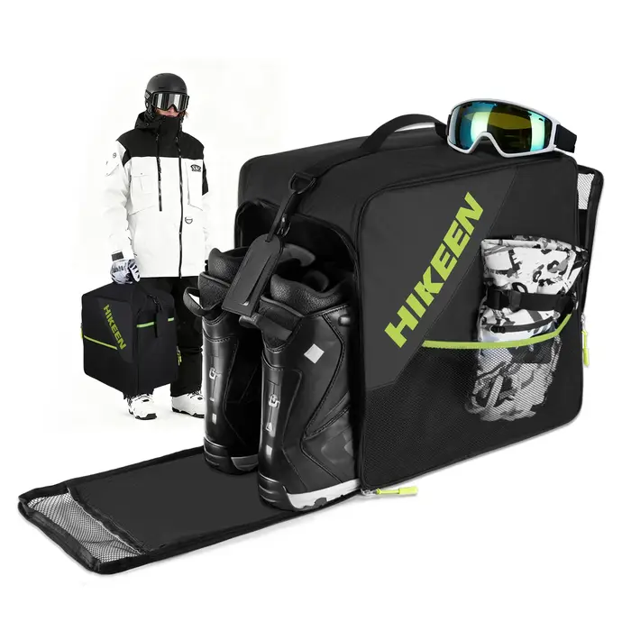 Sac à bottes de ski Hikeen 40L, respirant et rembourré, avec compartiment pour casque, sac de voyage