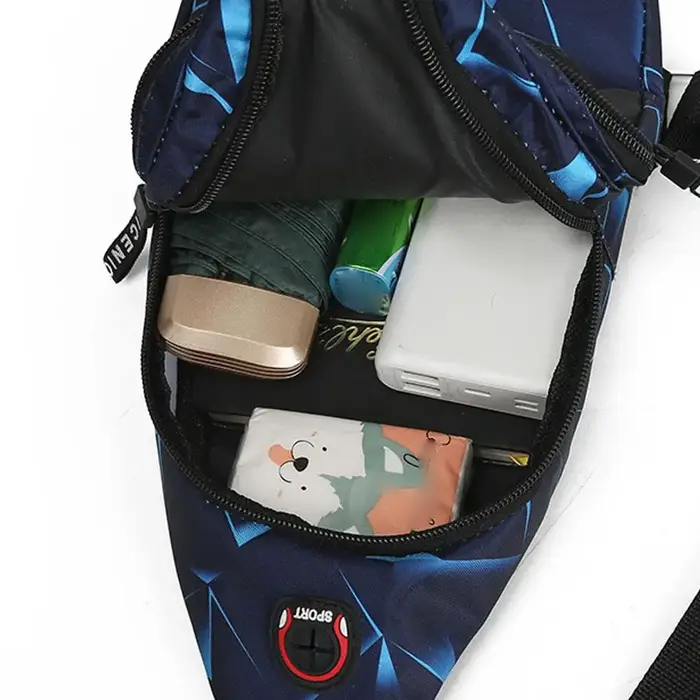 Sac de poitrine, sac bandoulière décontracté imperméable pour homme