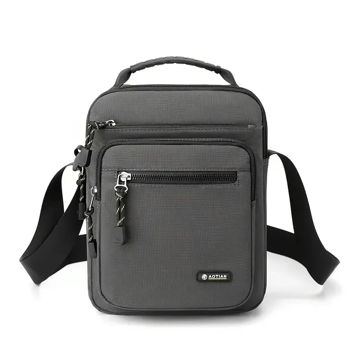 Sac bandoulière multi-poches, sac à bandoulière en nylon pour homme avec sangle réglable pour un usa