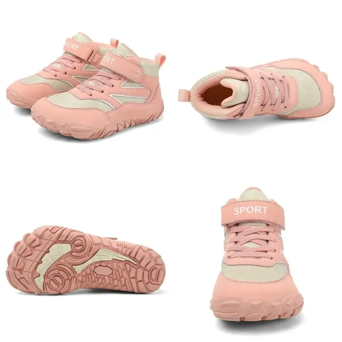 Chaussures hautes et larges pieds nus pour petits/grands enfants |   Baskets minimalistes de style d