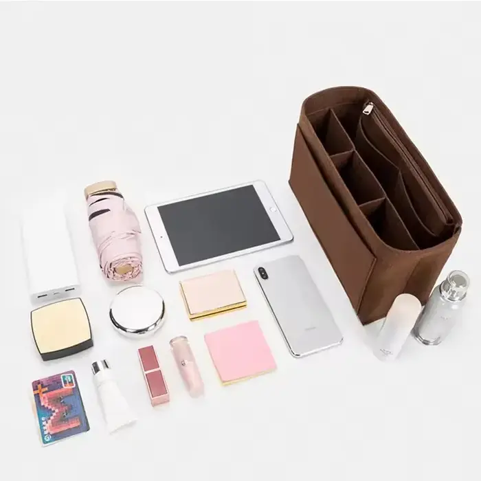 Organisateur de sac, doublure en feutre